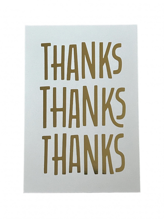 Thanks Thanks Thanks Card