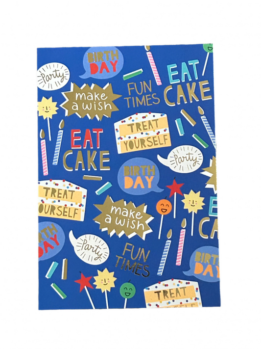 Blue Birthday Card