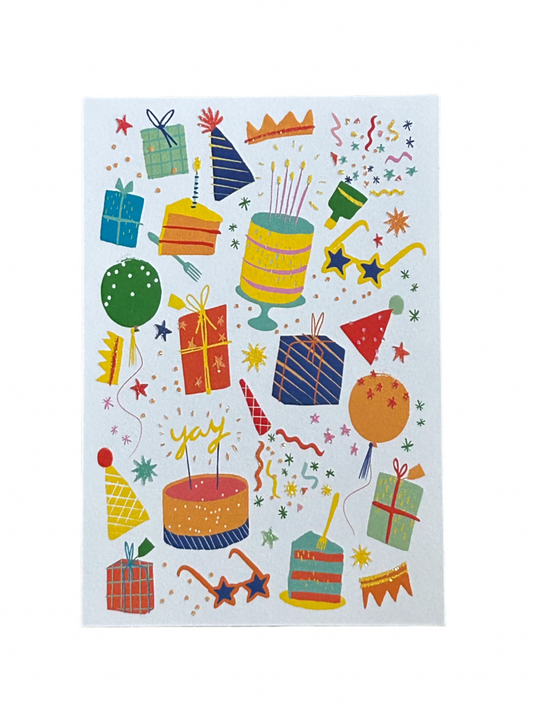 White Birthday Card