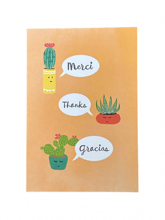 Merci, Thanks, Gracias Card